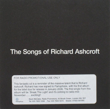 Click for more The Songs Of Richard Ashcroft listings