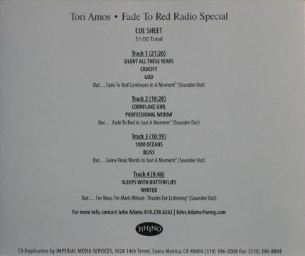 Fade To Red Radio Special listings