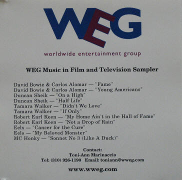 Weg Music In Film And Television Sampler