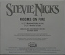Stevie Nicks - Rooms On Fire CD