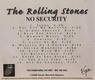 Rolling Stones - No Security Single