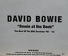 David Bowie - Bowie At The Beeb CD